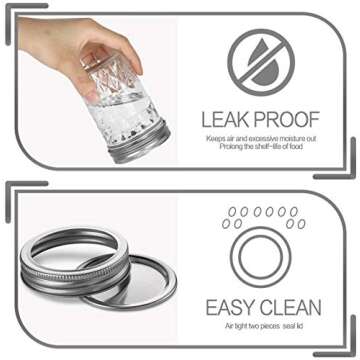 Quality 8OZ Mason Jars Set for Canning & Gifts