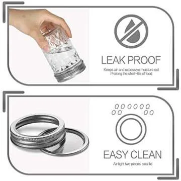 Quality 8OZ Mason Jars Set for Canning & Gifts