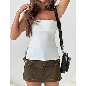 MISSACTIVER Strapless Tube Top Women Y2K Style