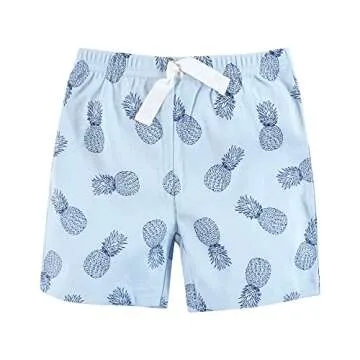 Hudson Baby Unisex Baby and Toddler Shorts Bottoms 4-Pack, Palm Tree, 6-9 Months