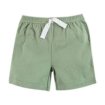 Hudson Baby Unisex Baby and Toddler Shorts Bottoms 4-Pack, Palm Tree, 6-9 Months