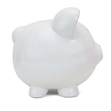 Child to Cherish Ceramic Piggy Bank, White