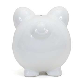 Child to Cherish Ceramic Piggy Bank, White