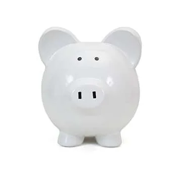 Child to Cherish Ceramic Piggy Bank, White