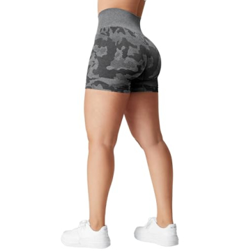 YEOREO Seamless Camo Workout Shorts for Women