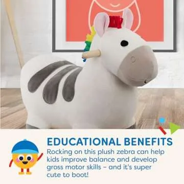 Battat Zebra Rocking Horse – Fun Plush Toy for Toddlers