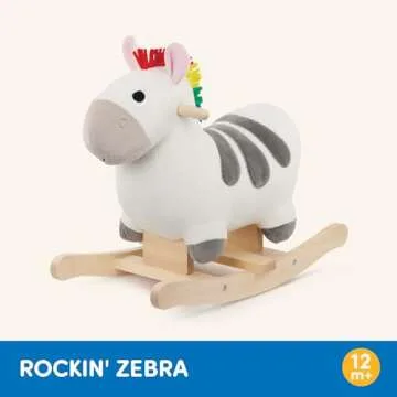 Battat Zebra Rocking Horse – Fun Plush Toy for Toddlers