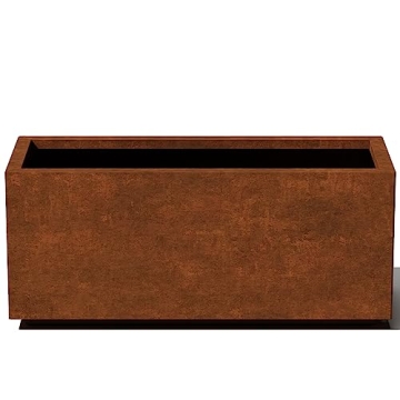 Veradek Corten Steel Series Long Box Planter - Large Rectangular Corten Steel Planter | Naturally Ru...