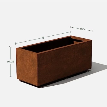 Stylish Veradek Corten Steel Long Box Planter for Outdoors