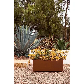 Stylish Veradek Corten Steel Long Box Planter for Outdoors