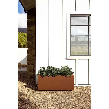 Stylish Veradek Corten Steel Long Box Planter for Outdoors