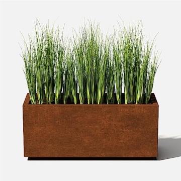 Stylish Veradek Corten Steel Long Box Planter for Outdoors