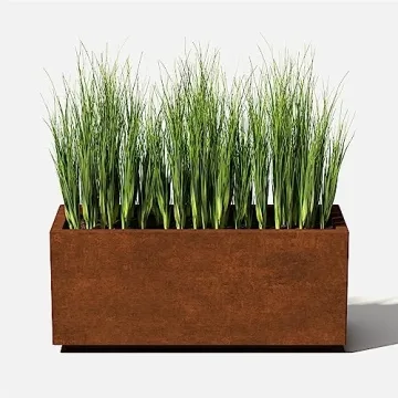 Stylish Veradek Corten Steel Long Box Planter for Outdoors