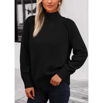 KIRUNDO Women’s Trendy Turtleneck Sweater - Casual Chic