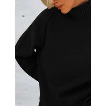 Stylish KIRUNDO Women’s Turtleneck Sweater for Fall