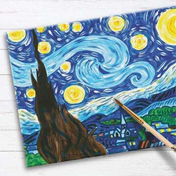 Faber-Castell Paint by Number Museum Series - Vincent Van Gogh, The Starry Night - Paint by Numbers for Adult Beginners & Young Artists (Packaging May Vary)