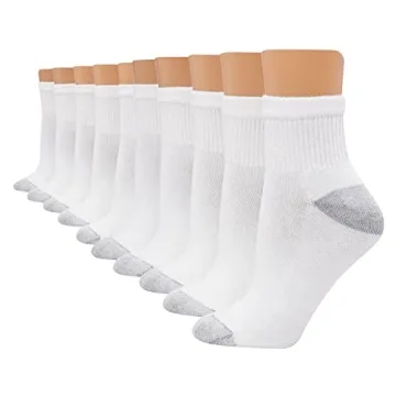Hanes Women's Value Ankle Socks - Soft, Moisture-Wicking, 10 Pack for Everyday Comfort