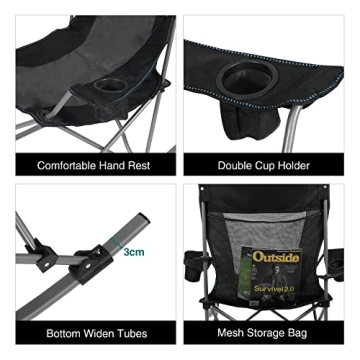 Folding Rocking Chair for Outdoor Comfort and Convenience