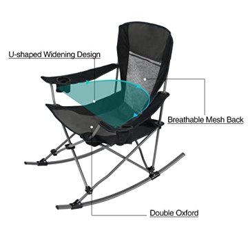 Folding Rocking Chair for Outdoor Comfort and Convenience