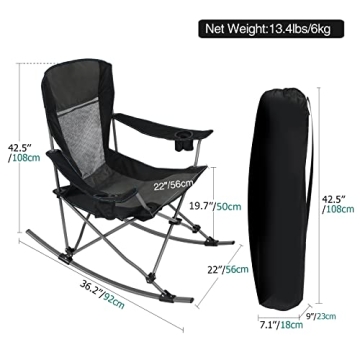 Folding Rocking Chair for Outdoor Comfort and Convenience