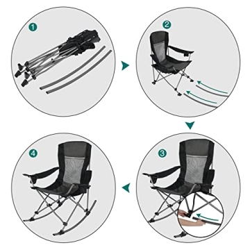 Folding Rocking Chair for Outdoor Comfort and Convenience