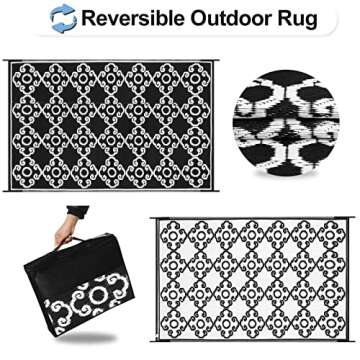 OutdoorLines Reversible Patio Rug - Durable & Chic Design