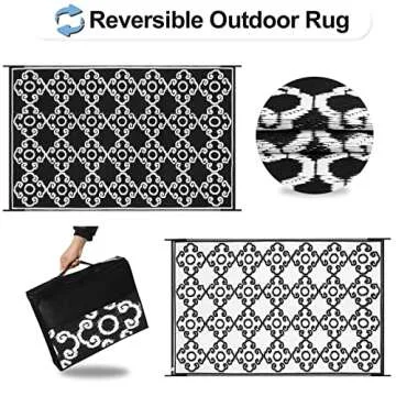 OutdoorLines Reversible Patio Rug - Durable & Chic Design