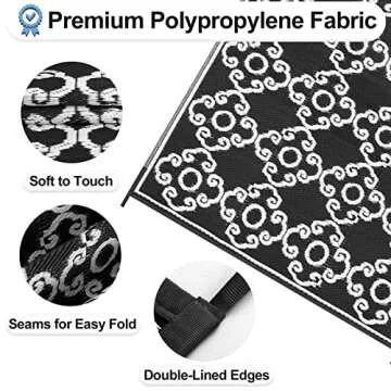 OutdoorLines Reversible Patio Rug - Durable & Chic Design