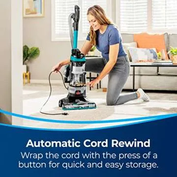 Bissell CleanView Rewind Upright Bagless Vacuum with Automatic Cord Rewind & Active Wand, 3534