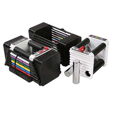 Adjustable PowerBlock Dumbbells, 5 to 50 Pounds Each