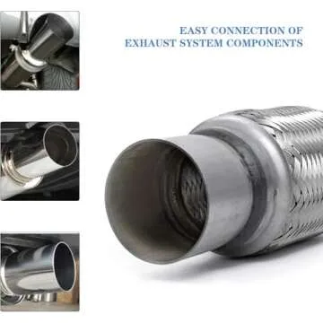 2.5 inch Stainless Steel Exhaust Flex Pipe - Durable & Easy Install