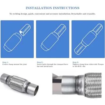 2.5 inch Stainless Steel Exhaust Flex Pipe - Durable & Easy Install