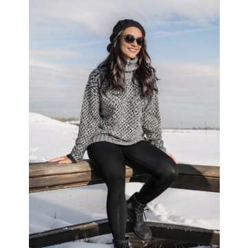 CRZ YOGA Fleece Lined Women's Leggings - Winter Ready