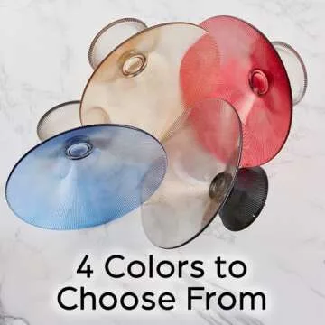 SPRINGBOW Glass Fruit Bowl - 10” Gray Decorative Bowl - Decorative Bowls for Home Décor - Centerpiece Bowl for Entryway Table, Candy Dish, and Essentials Display - Glass Bowl Decorative - Footed Bowl