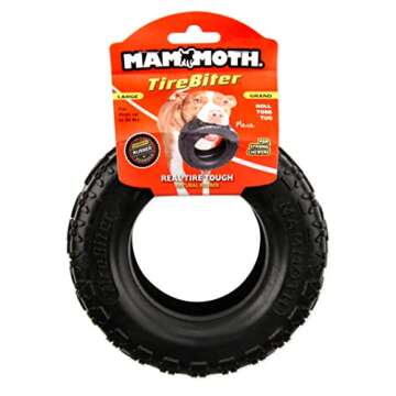 Mammoth TireBiterII – Natural Rubber Dog Toys for Extreme Chewers – Dog Toys for Extra Long Inte...