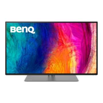 BenQ PD2725U Thunderbolt 3 Monitor for Macbook 27" 4K UHD | 100% Rec.709 & sRGB,95% P3 | IPS | DeltaE≤3 | Pantone | Calibration Report | Ergonomic | USB-C (65W) | Daisy Chain,Black