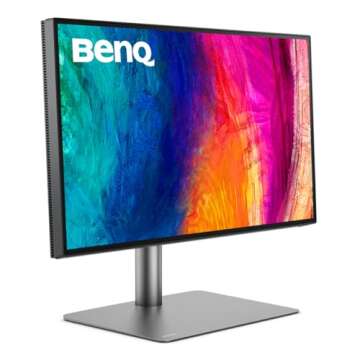 BenQ PD2725U Thunderbolt 3 Monitor for Macbook 27" 4K UHD | 100% Rec.709 & sRGB,95% P3 | IPS | DeltaE≤3 | Pantone | Calibration Report | Ergonomic | USB-C (65W) | Daisy Chain,Black