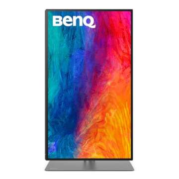 BenQ PD2725U Thunderbolt 3 Monitor for Macbook 27" 4K UHD | 100% Rec.709 & sRGB,95% P3 | IPS | DeltaE≤3 | Pantone | Calibration Report | Ergonomic | USB-C (65W) | Daisy Chain,Black