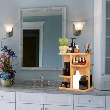 Eitida 360-Degree Rotating Makeup Organize with Large Capacity Adjustable Multifunctional Cosmetic Storage,Display for Cosmetics Skincare Perfume,Great for Countertop,Vanity,Toiletries,Desk