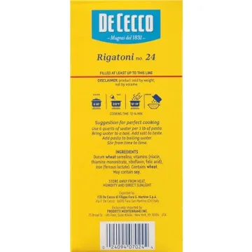 De Cecco Rigatoni Pasta 16 Oz Premium Italian Quality