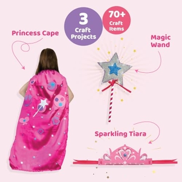 jackinthebox Princess Arts and Crafts Kit for Girls 5-8