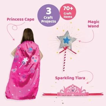 jackinthebox Princess Arts and Crafts Kit for Girls 5-8