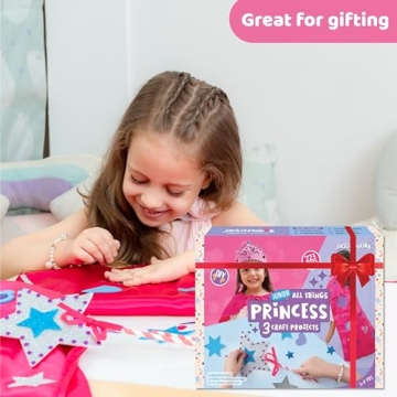 jackinthebox Princess Arts and Crafts Kit for Girls 5-8