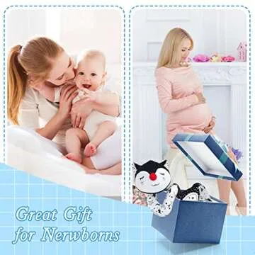 Car Seat Toys for Babies 0-6 Months, Black and White Spiral Carseat Toys for Infant 0-3 Months, High Contrast Toys for 3-6 Months Newborn Toys, Stroller Toys for 0 3 6 9 12 Months Baby Ideal Gift