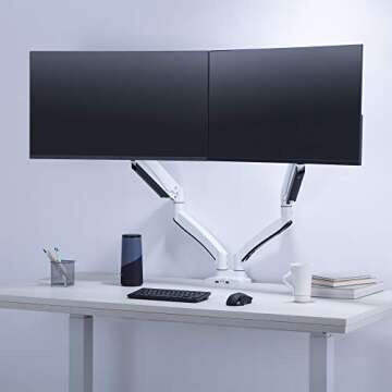 AVLT Dual 13"-43" Monitor Arm Desk Mount fits Two Flat/Curved Monitor Full Motion Height Swivel Tilt...