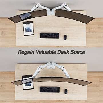 Dual Monitor Arm Desk Mount for 13" to 43" Screens