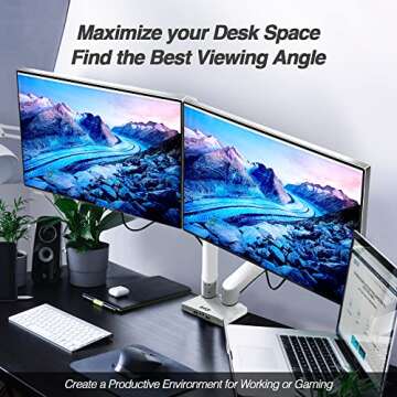 Dual Monitor Arm Desk Mount for 13" to 43" Screens