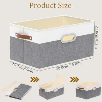 Stylish Yawinhe Foldable Storage Baskets for Easy Organization