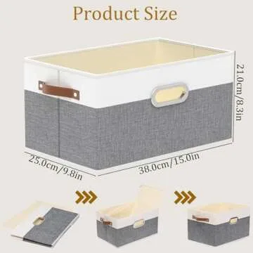 Stylish Yawinhe Foldable Storage Baskets for Easy Organization