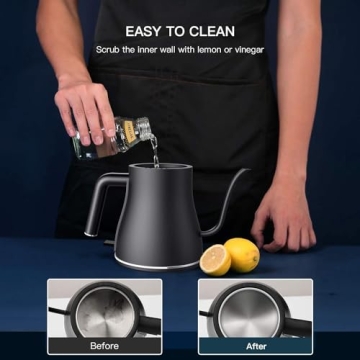 Ulalov Electric Gooseneck Kettle Fast Boiling for Coffee Tea